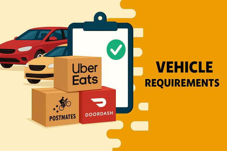 VEHICLE REQUIREMENTS FOR UBEREATS-POSTMATES-DOORDASH