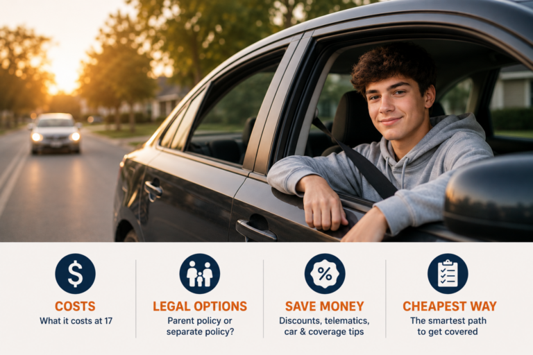 Car Insurance for 17-Year-Olds: Costs, Legal Options, and the Cheapest Way to Get Covered