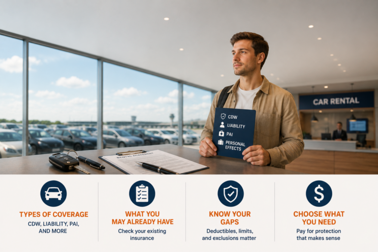 Car Rental Insurance in the U.S.: CDW, Liability Coverage, PAI, and Other Options
